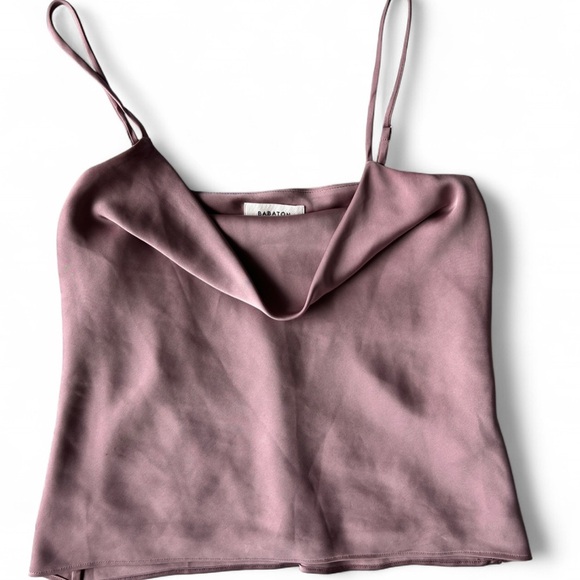 Babaton Womens Dusty Pink Cowlneck Camisole Slinky '90s Cowl Extra Small - Picture 1 of 11